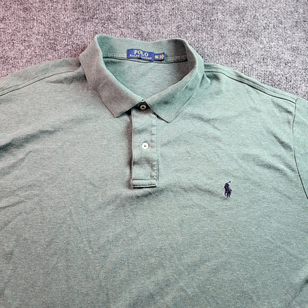 Polo Ralph Lauren Mens 2XT Green Short Sleeve Classic Fit Polo Shirt